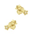 Mini Flower CZ Silver Stud Earring STS-6697